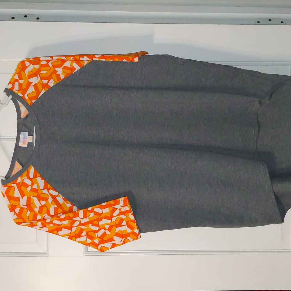 LuLaRoe candy corn shirt, XXS